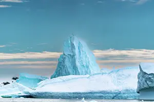 Yalour Islands: Antarctica, Yalour Islands. Landscape with icebergs and