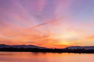 Antela: Antela Marsh at sunset Antela Marsh, Galicia, Spain