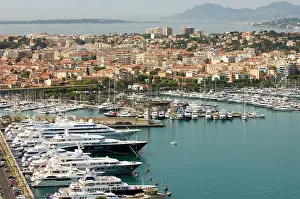 Yacht: Antibes, View from Helicopter, Cote d'Azur