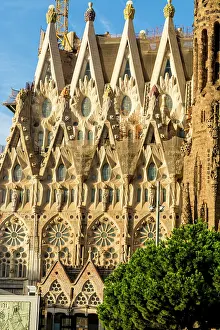 Church: Antoni Gaudi's Sagrada Familia basilica Barcelona, Spain