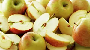 Superfood: Apple, Malus domestica, Several whole fruits, with