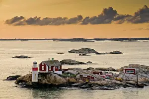 Filled: Archipelago island with lighthouse near Gothenburg