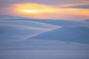 Fell: Arctic landscape in winter, snow-covered fell landscape