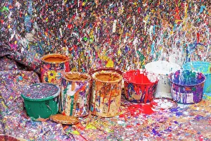 Haseltine: Argentina, Buenos Aires. Colorful paint splatters