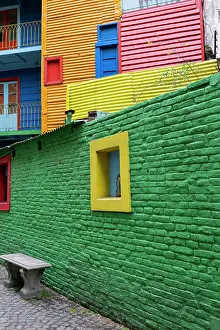 Window: Argentina, Buenos Aires. La Boca, Tango Street