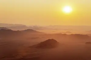 Remote: Arid plains and isolated mountain ridges at the edge of the Namib Desert