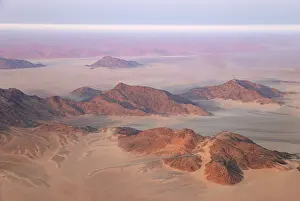 Remote: Arid plains and isolated mountain ridges at the edge of the Namib Desert
