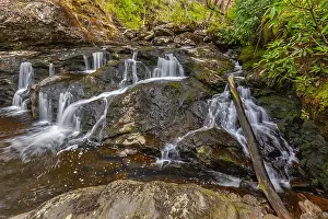 Stirling: Arklet Falls - Arklet Burn at Inversnaid flows from