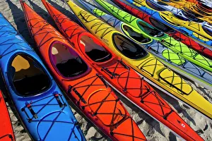 Gary: Array of kayaks at West Coast Sea Kayak