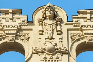 Latvia: Art Nouveau building on Alberta Street in central