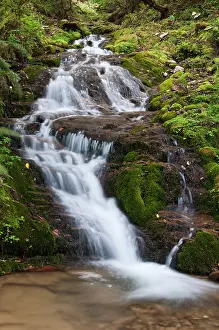 Kirkland: Asia, Bhutan. Waterfall in central Bhutan