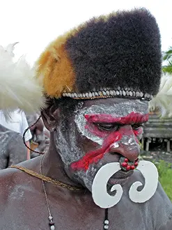 Warrior: Asmat Warrior - A tribesman from the forest meeting