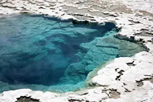 Geysers: Atemisia Geyser - showing wide platform of geyserite