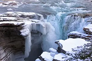 Partially: Athabaska Falls - partially frozen