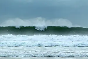 Islay: Atlantic Storm Waves breaking on Beach