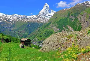 Matterhorn: Attic in the hamlet Ried with Matterhorn 4478m