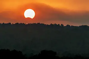 Sunsets: August 21st, 2017, Solar eclipse at dusk - Galicia, Spain
