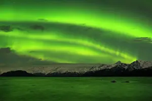 051218: Aurora borealis over Prince William Sound, Alaska
