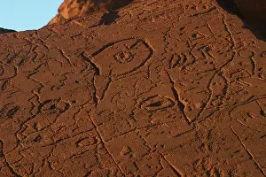 Engraving: Australia - Aboriginal Rock carvings