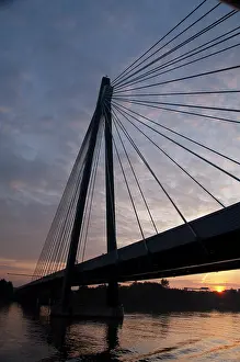 Vienna: Austria, Vienna. Bridge across the Danube