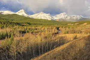 Storms: An autumn storm sweeping down from the mountains of the Elk Range in Kananaskis Country