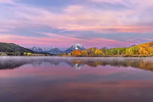 Teton: Autumn view of Mount Moran and Snake River, Grand