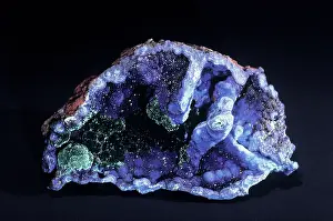 Ores: Azurite with malachite from Bisbee, Arizona