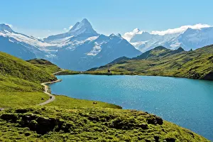 Bern: Bachalpsee and the peaks Schreckhorn and Finsteraarhorn