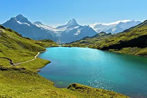 Bern: Bachalpsee and the peaks Schreckhorn and Finsteraarhorn