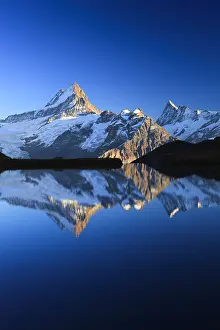 Mirror: Bachalpsee, Schreckhorn, 4078 m, Finsteraarhorn, 4274 m