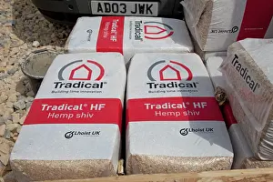 Hemp: Bales of Tradical Hemp shiv for environmentally