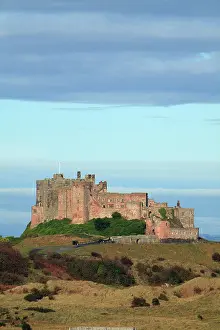 Bamburgh: Bamburgh Castle - view south of castle from beach