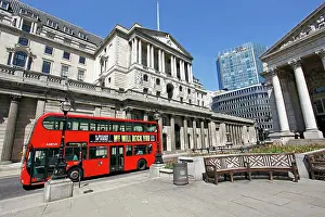Financial: The Bank of England on Threadneedle Street and the