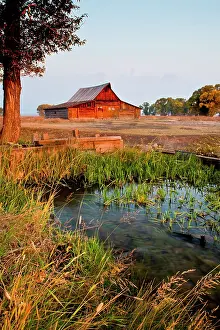 Irrigation: Barn on Mormon Row in Teton National Park