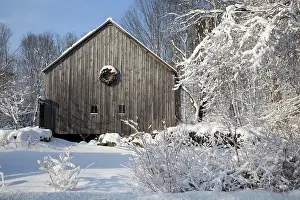 Wreath: Barn After Snowfall