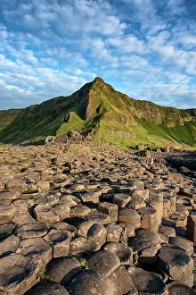 Irish: Basalt columns by the coast at sunset, Giant's