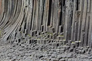 Basalt: Basalt rock formations at canyon Studlagil - Austurland
