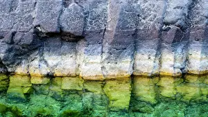 Formed: Basalt stones formed into columns on a steep coast