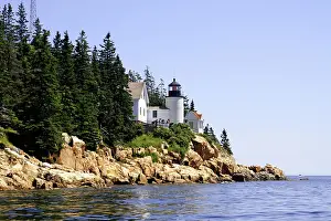 Lighthouses: Bass Harbor Lighthouse, Maine coast, New England