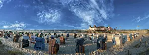 Chairs: Beach chairs with pier Ahlbeck, island Usedom, Baltic