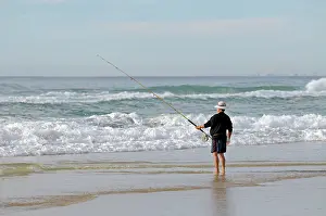 Fisherman: Beach fisherman, Queensland, Australia, Oceania
