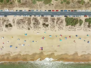 Cars: Beach life at the Atlantic Ocean near Punta Umbria