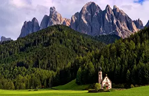Dolomite: Beautiful isolated lonely church called