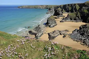 Steps: Bedruthan Steps Coastline and Beach