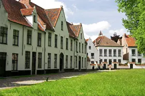 Bruges: Beguinale House. Bruges, Belgium, Europe