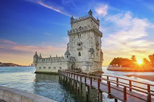 Entrance: Belem Tower or Tower of St Vincent, famous touri