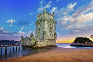 Entrance: Belem Tower or Tower of St Vincent, famous touri