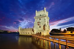 Entrance: Belem Tower or Tower of St Vincent, famous touri