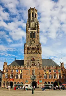 Brugge: The Belfry Tower and the Cloth Hall in the Market