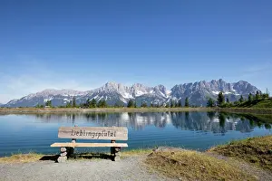 Bench: Bench, mountain lake at the Astberg, Astbergsee